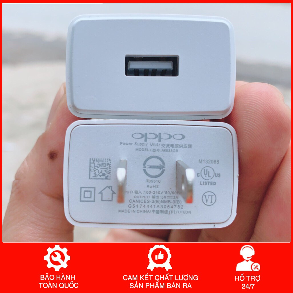 CỦ SẠC OPPO AK-933 ZIN - 2A SẠC NHANH Bảo Hành 12 Tháng
