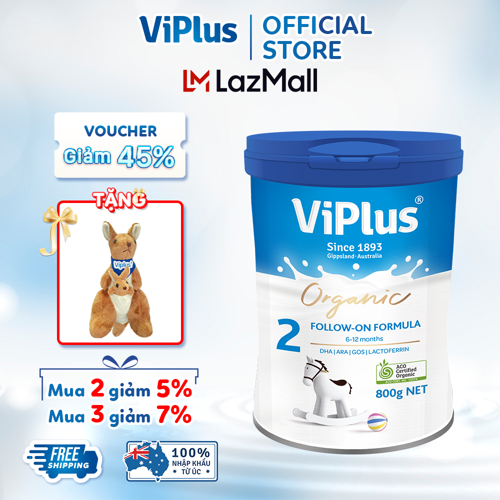 Sữa bột công thức hữu cơ viplus organic số 2 800g - date 07.2023