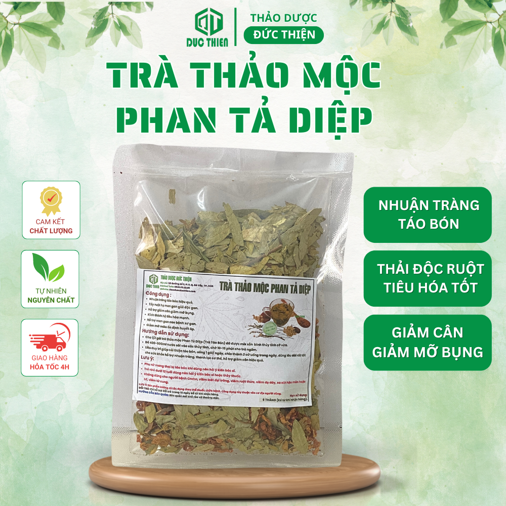 Trà thảo mộc phan tả diệp đức thiện - hỗ trợ táo bón, đường tiêu hóa, giải độc gan, giảm cân