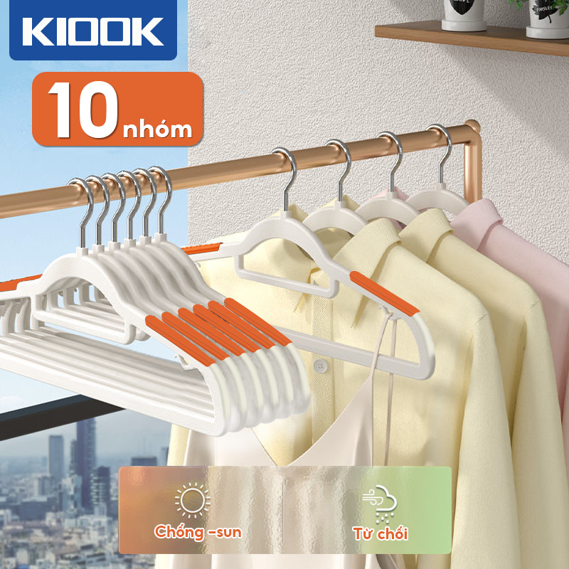 Kiook móc treo đồ đa năng móc phơi quần áo móc treo quần áo móc quần áo 10 cái ld móc treo chống trượt thiết kế điểm g thông minh, clothes hanger không để lại dấu vết combo 10