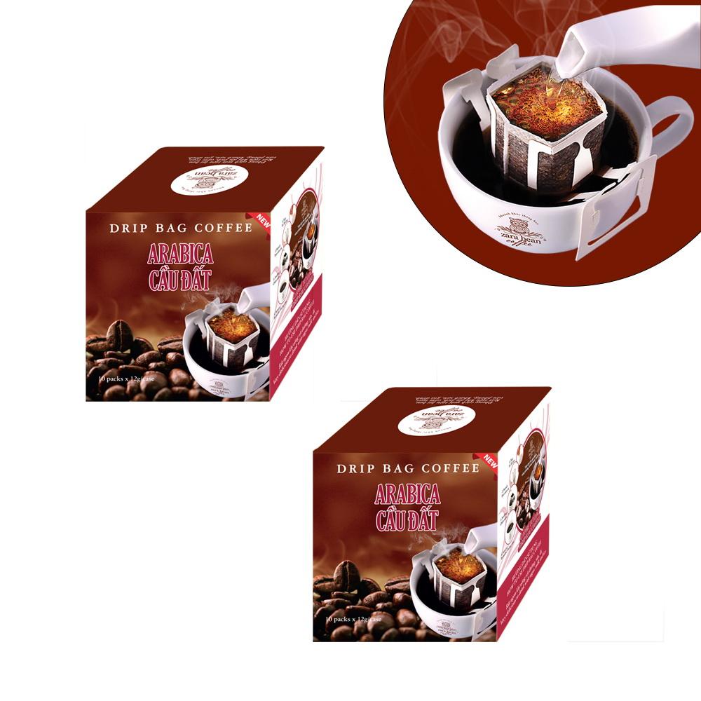 [HCM]COMBO 2 HỘP CÀ PHÊ TÚI LỌC ARABICA CẦU ĐẤT (120g 10gói x 12g) - Zara Bean Coffee