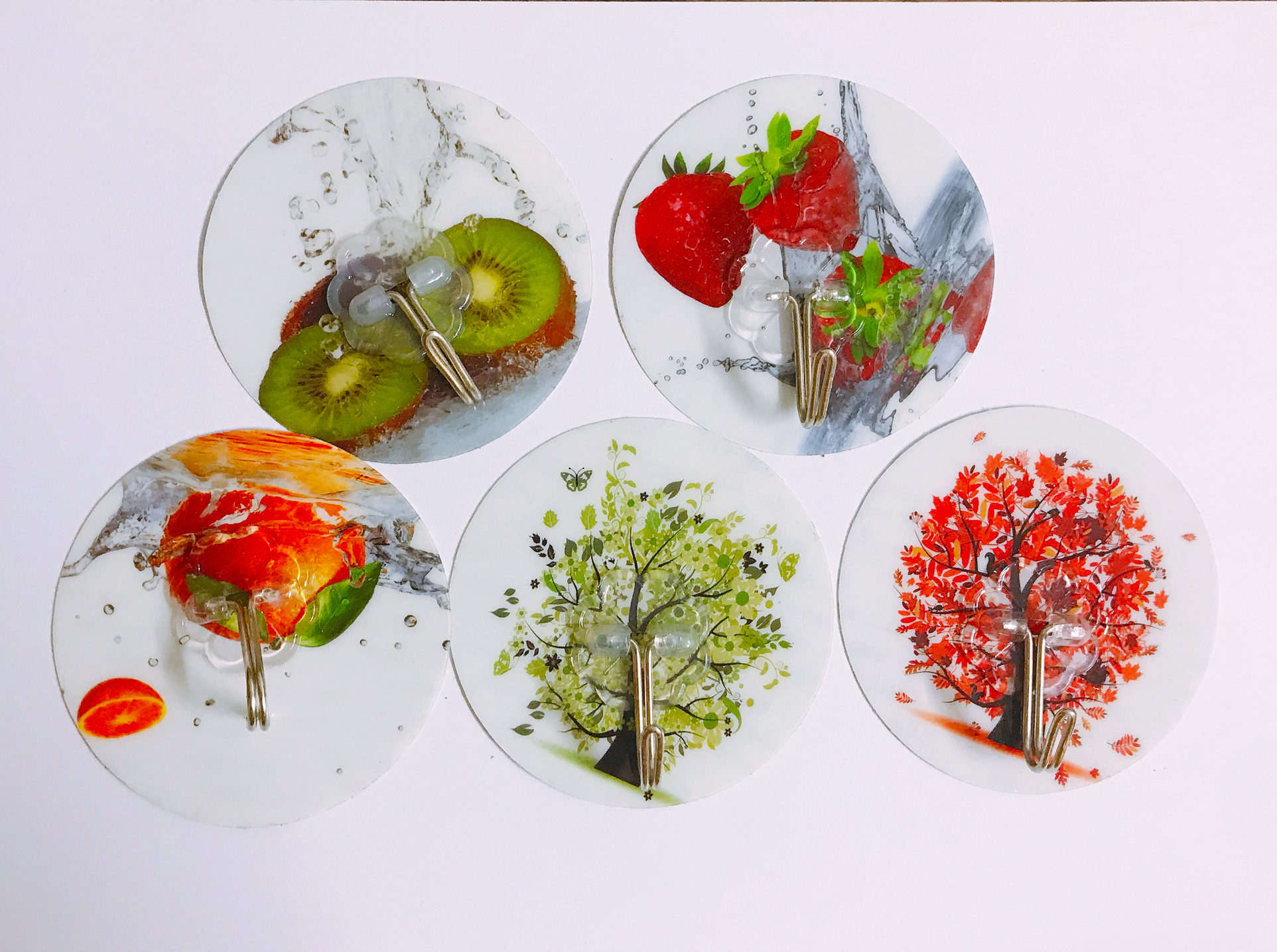 Móc Dán Siêu Dính Hình Tròn Họa Tiết 3D