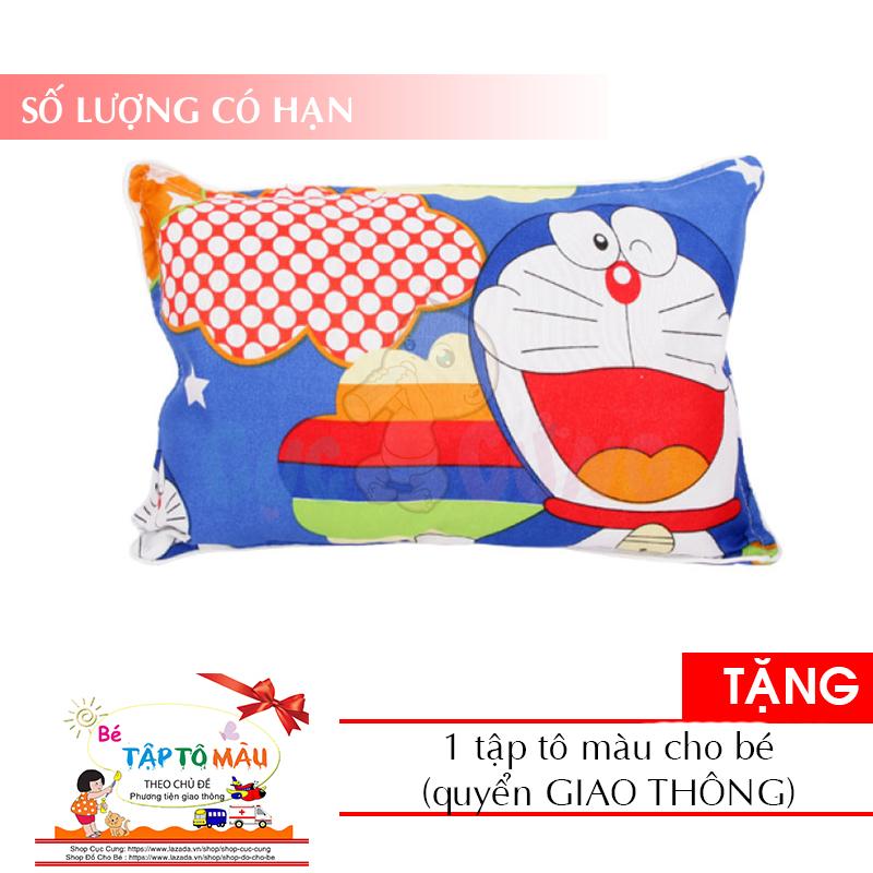 Gối lá đinh lăng chống mồ hôi trộm cho bé Baby Chick Số 2 - BÉ GÁI - họa tiết ngẫu nhiên Tặng 1 quyển tập tô màu (nhiều chủ đề tùy chọn) - goi nam cho be