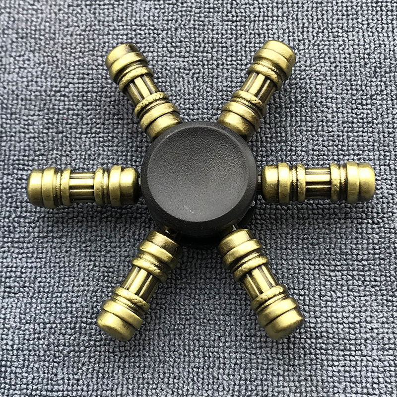 Con Xoay Fidget Spinner Kim Loại Cao Cấp Màu Đồng - Đồ Chơi Giảm Stress Hình Gậy Như Ý Vàng (con xoay fidget spinner kim loai cao cap mau dong - do choi giam stress a hinh gay nhu y vang)