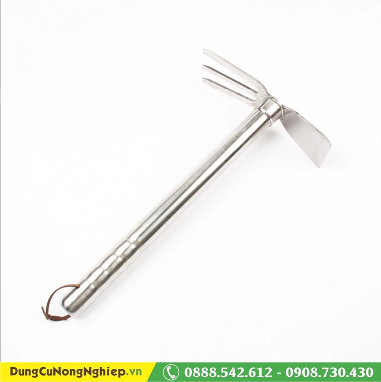 Cuốc cào xới đất Inox 2 chức năng