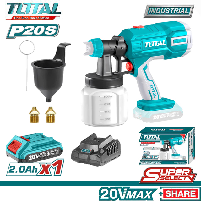 Máy phun sơn dùng pin lithium 20v total tsgli2003