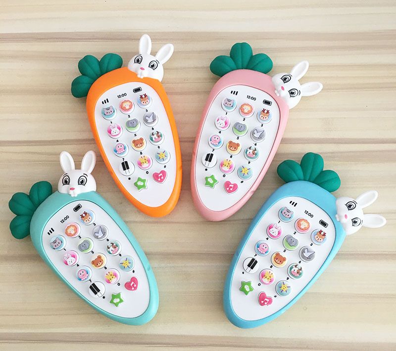 Đồ chơi cho bé, đồ chơi điện thoại thỏ trắng phát nhạc tặng kèm pin, giúp bé cảm thụ âm nhạc dochoigovn