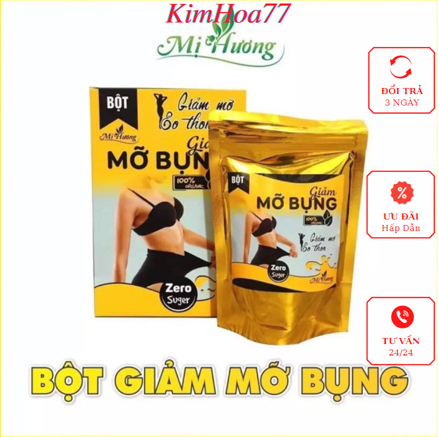 Bột giảm mỡ bụng Mị Hương 250gram giảm mỡ eo thon thực phẩm hỗ trợ giảm mỡ không giảm cân hàng chính hãng bao đổi trả