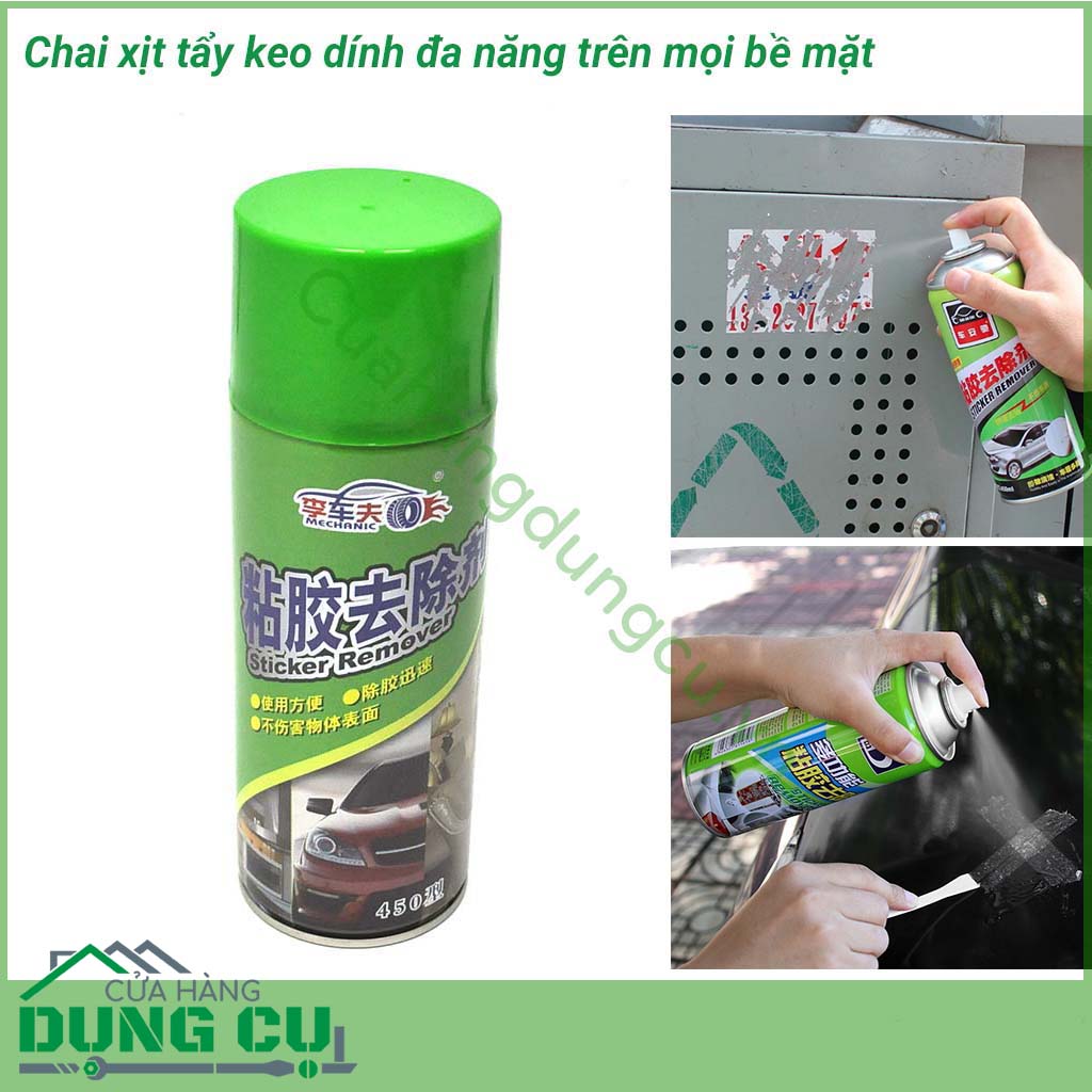 Chai xịt tẩy keo dán đa năng trên mọi bề mặt Remove 450ml