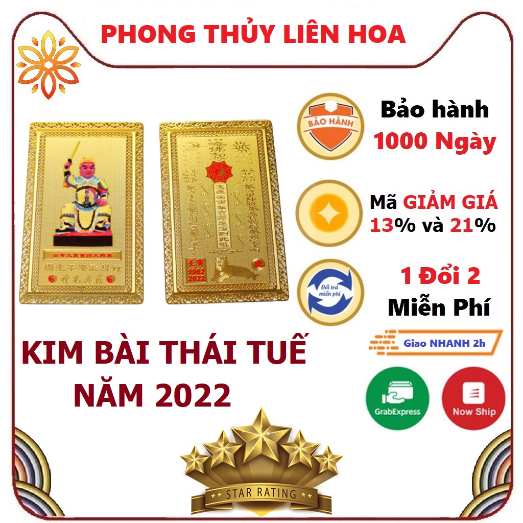 Thái Tuế năm 2022 - Kim Bài Thái Tuế Nhâm Dần năm 2022 - hóa giải vận hạn tuổi Dần, Thân, Tỵ, Hợi, Tý, Thìn