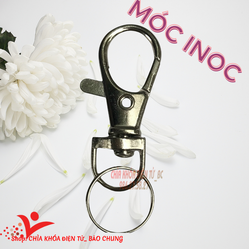 Móc khóa inox nhỏ gọn, bền,dùng để móc chìa khóa hoặc làm phụ kiện trang trí