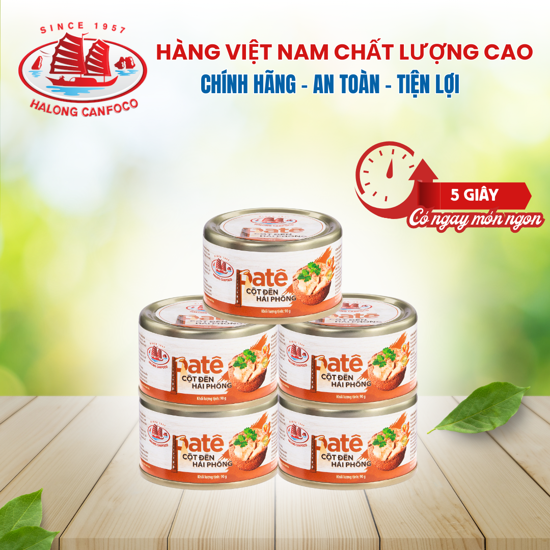Combo 5 patê cột đèn hải phòng 90g - đồ hộp hạ long