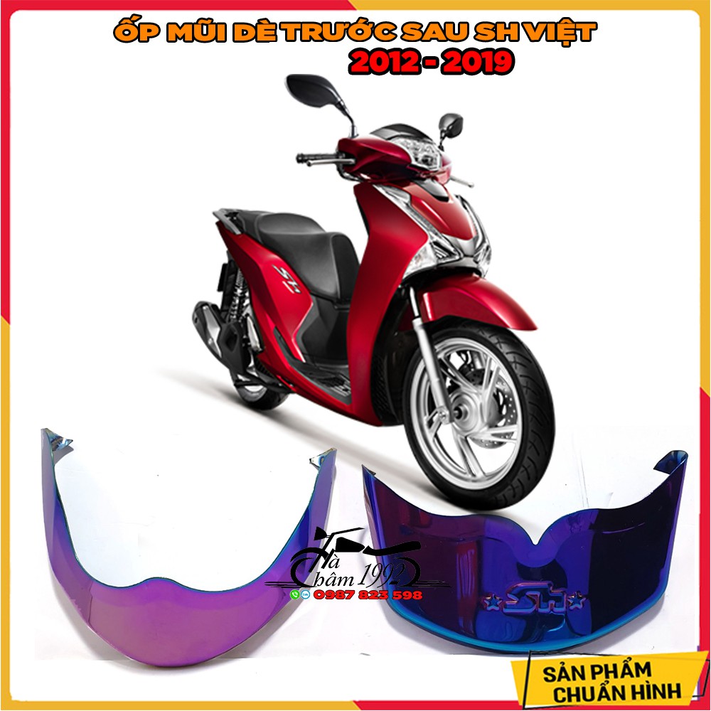 Bộ ốp mỏ dè sh việt 2012 - 2019 xi 7 màu và trắng inox , bọc mõm dè xe sh việt 2012 - 2019