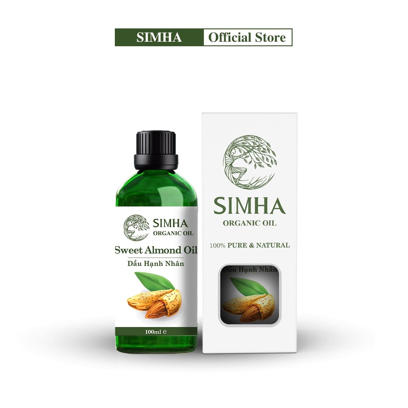 Dầu Hạnh Nhân SIMHA giảm lão hóa, tăng ẩm tự nhiên cho da loại 100ml