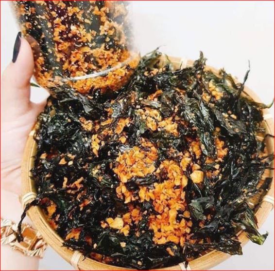 Rong Biển Cháy Tỏi Lon Pét 200 GR TỎI PHI THƠM LỪNG ĂN VẶT GIẢM CÂN, ĂN CHAY ĐƯỢC TY TY SHOP