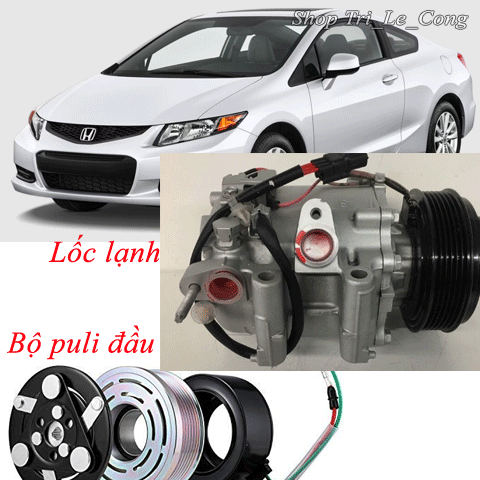 Honda 2013 2014 Lốc lạnh xe hơi ô tô Civic 2012-2015 block cục máy nén khí điều hòa hàng bãi mới bộ puli đầu mặt hít Giá 4,087,461 Đồng*Miễn phí vận chuyển