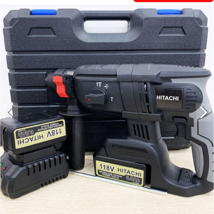 Máy khoan betong hitachi 118v động cơ không chổi than- Khoan 3 chức năng