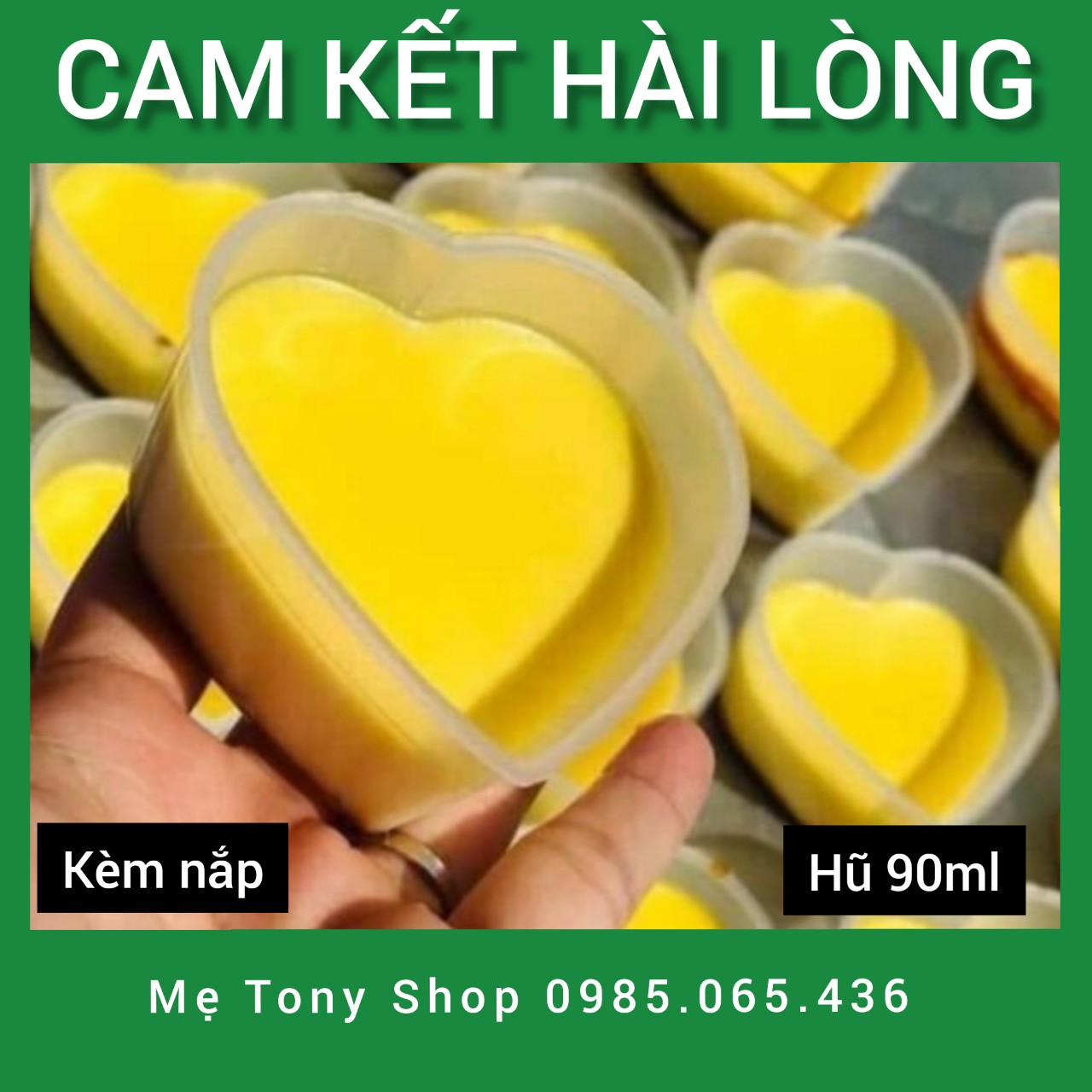 [Cam Kết Hàng Tốt] Bộ 50 Hũ Làm Bánh Flan,Rau Câu...Khuôn Hình Trái Tim (90ml-Hãng Vĩnh Trường)