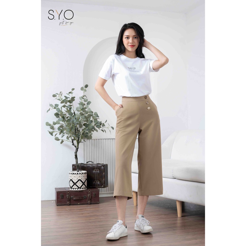 Quần culottes đính khuy q5001-21