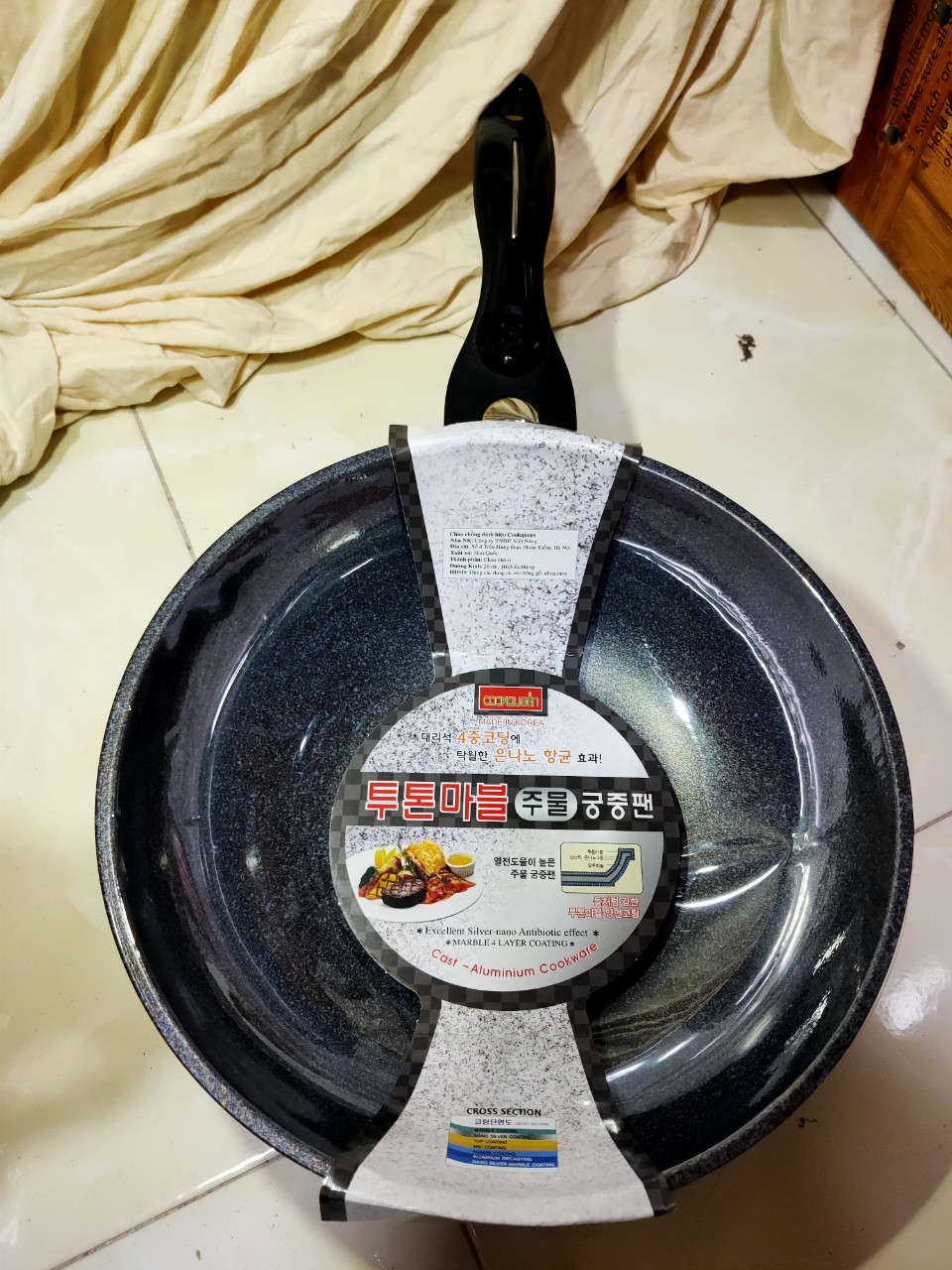 [HCM]chảo chống dính siêu bền đá mamy cookqueen nhập khẩu hàn quốc (lòng sâu) size: 24-26-28-30