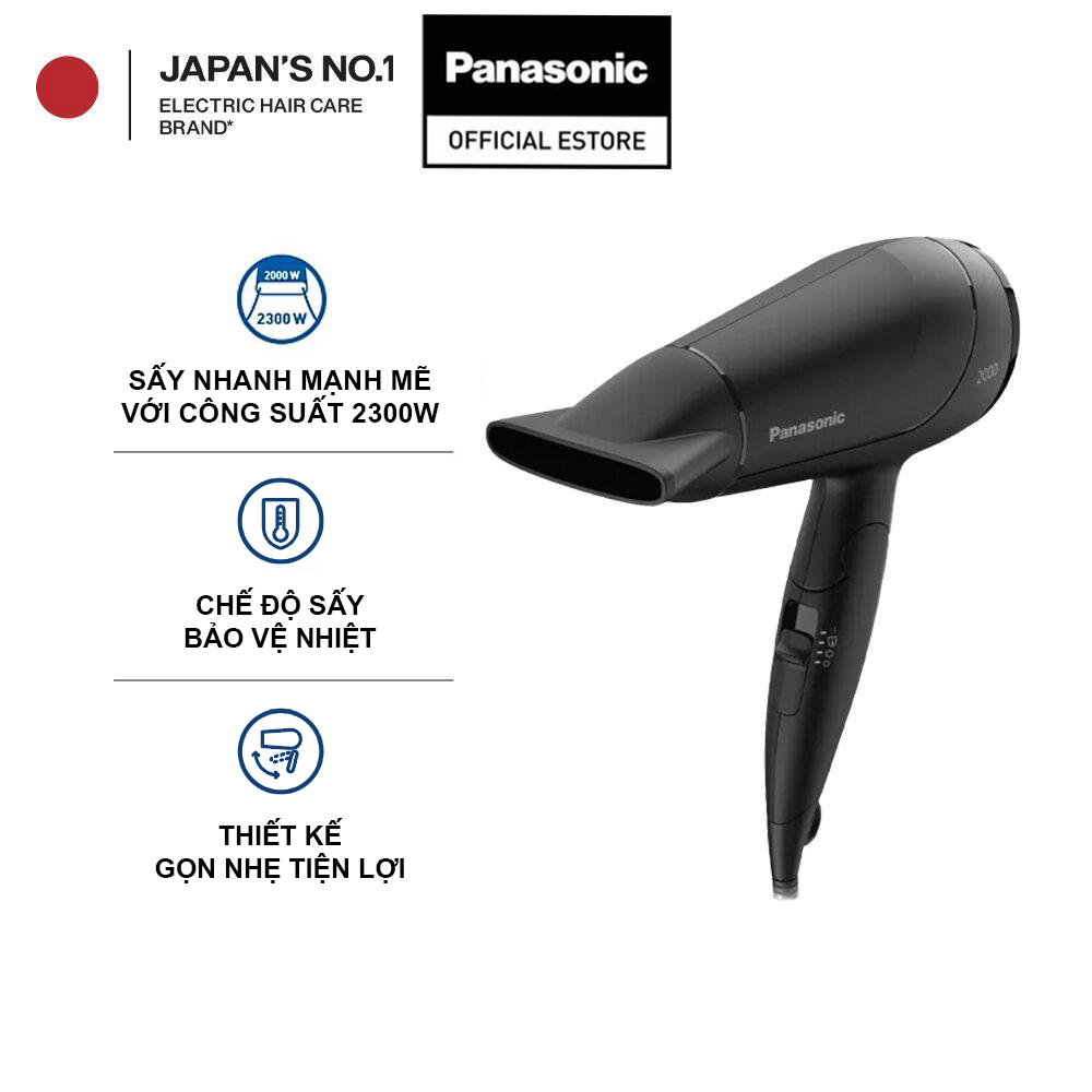 Máy sấy tóc Panasonic EH-ND65-K645 – Công suất tương đương 2300W – Sấy nóng lạnh – Đầu sấy tạo kiểu 11mm - Bảo Hành Chính Hãng 12 tháng