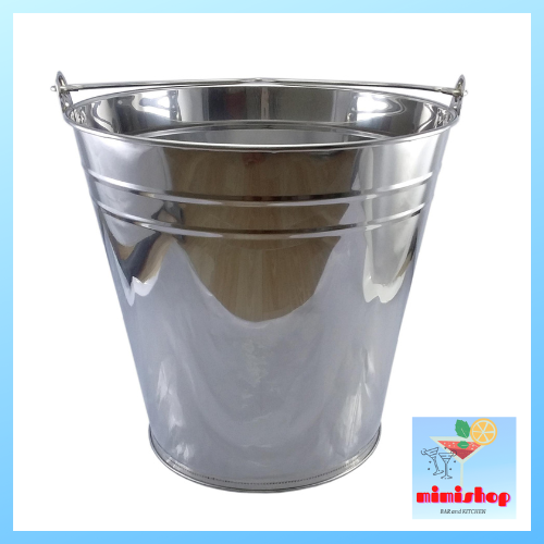 Xô đá inox loại dày - xô đựng nước đá inox hàng loại 1 - dụng cụ pha chế