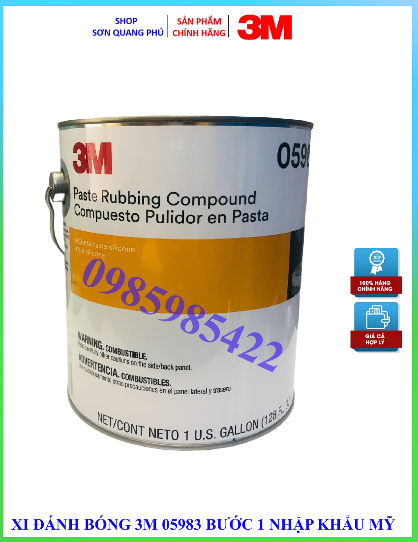 Xi đánh bóng 3m bước 1 05983 paste 3m mẫu mới 2023 chuyên dụng tẩy vết xước, làm bóng bề mặt sonquangphu8856