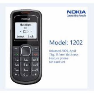 Điện thoại nokia 1202 chính hãng bảo hành 12 tháng chưa sửa chữa nguyên zin