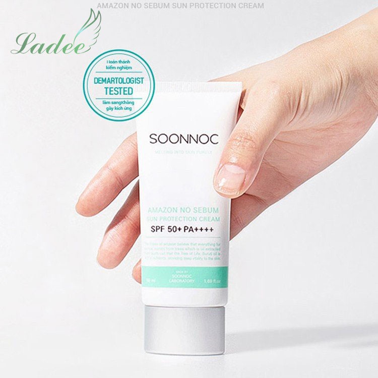 [HCM]Kem Chống Nắng Không Gây Kích Ứng Da Soonnoc Amazon No Sebum Sun Protection Cream