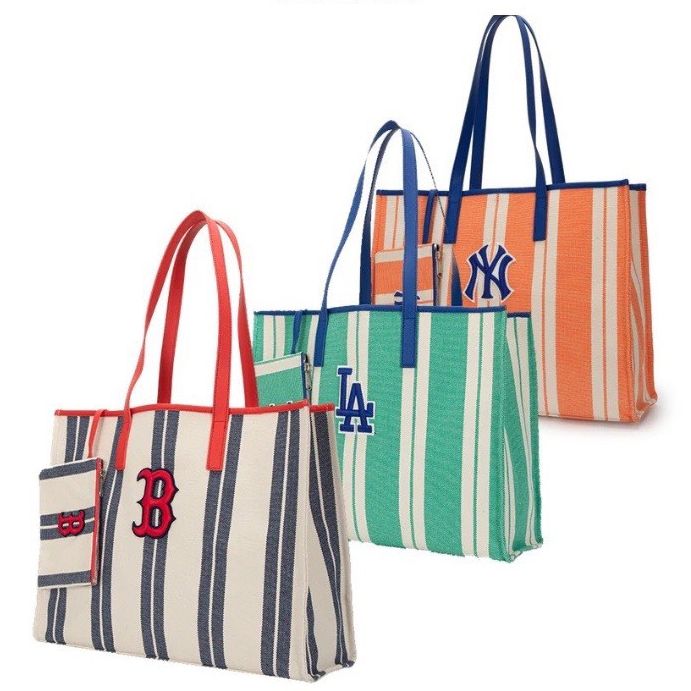 Túi tote sọc MLB canvas cao cấp
