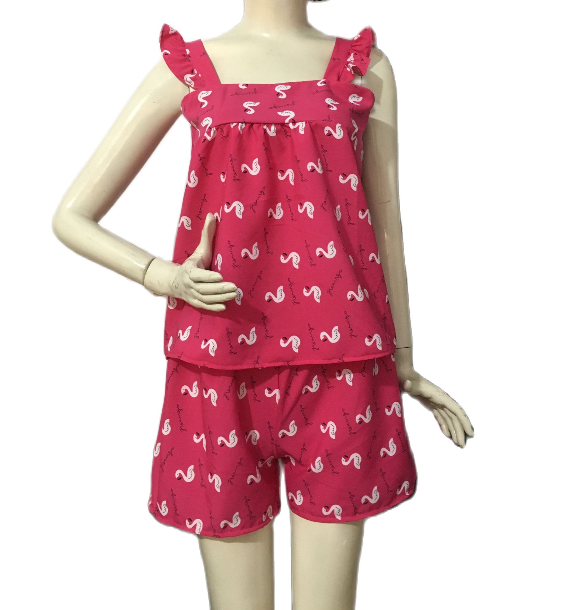 Đồ Bộ Đùi Hoạt Hình Tay Cánh Tiên Vải Lụa Hàn ,Freesize dưới 56kg