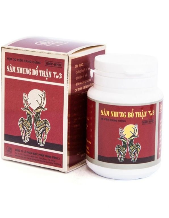 Sâm nhung bổ thận TW3 hỗ trợ cải thiện chức năng thận lọ 30 viên