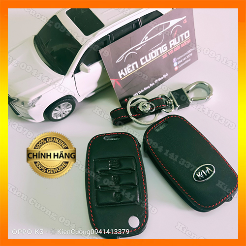Bao chìa khoá ô tô các dòng xe Kia Morning, Sorento, Soluto nút silicon mạ crom