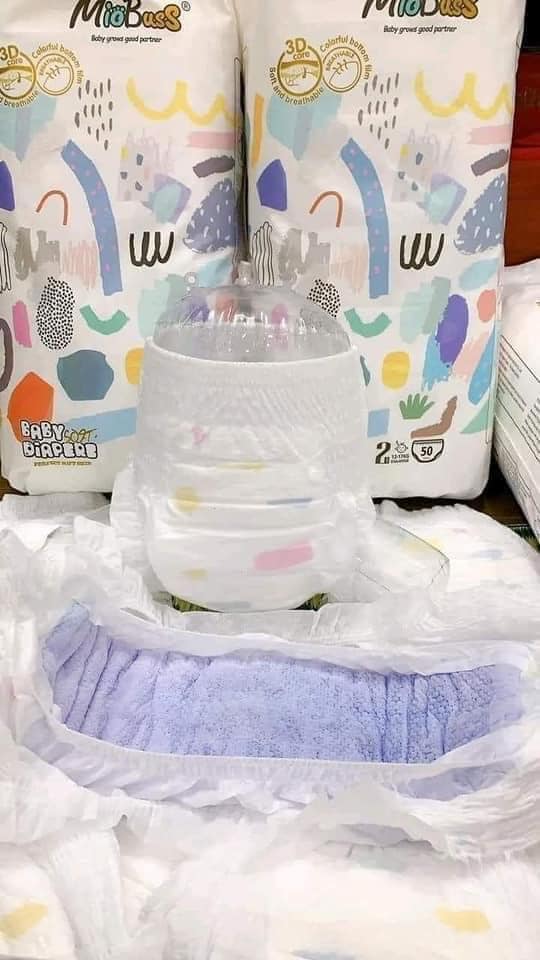 Combo 2 bịch bỉm tã quần miobuss siêu mềm mại, thấm hút cực tốt, form ôm mông đẹp l50,xl50,2xl50,3xl50,4xl50