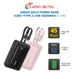 Sạc dự phòng Anker Zolo Power Bank 1USB 1Type-C 45W 20000mAh A110M - Hàng chính hãng - Dung lượng lớn 20.000mAh, Màn hình LED, Công suất sạc 45W