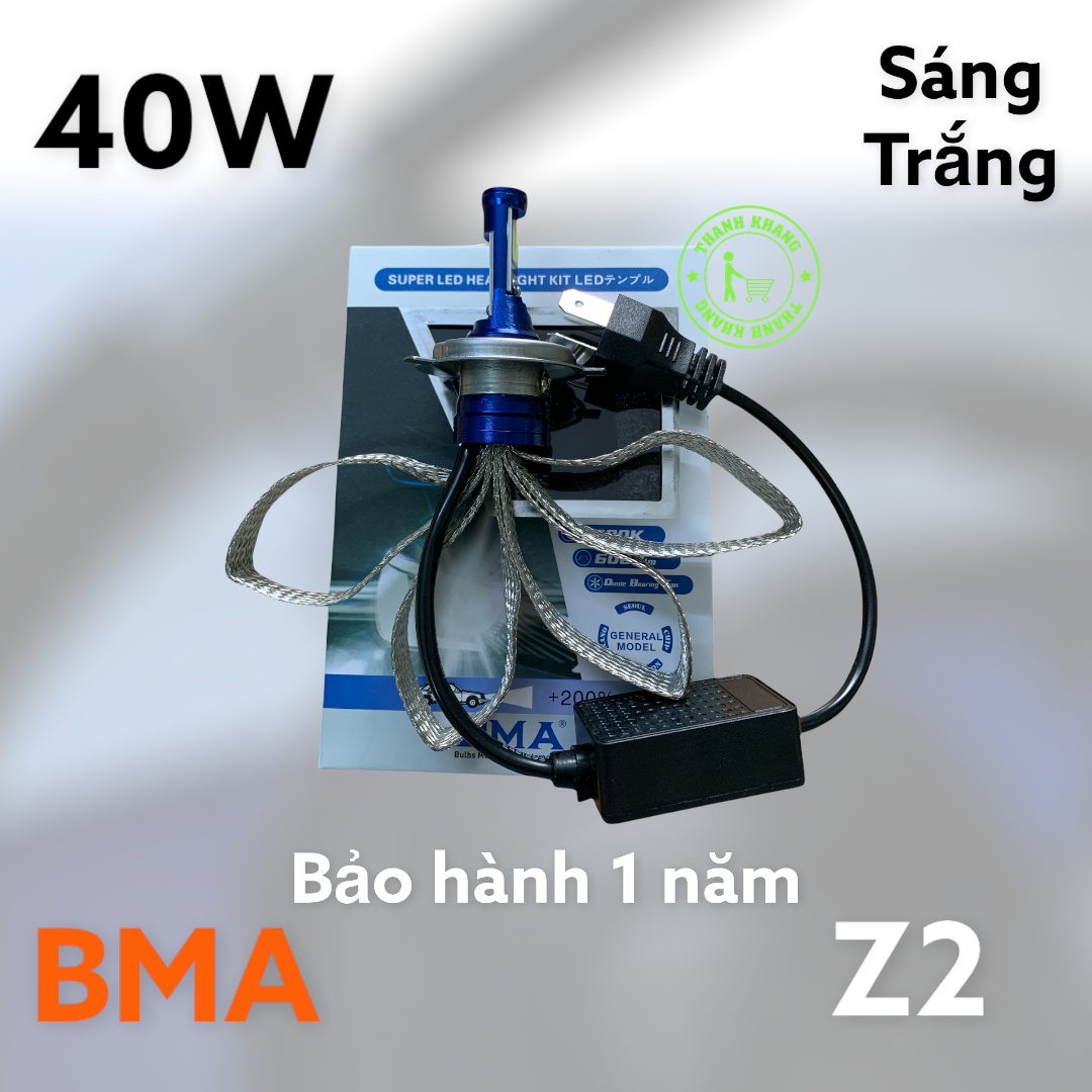 Đèn pha led BMA Z2 40W chính hãng siêu sáng gắn ho xe máy