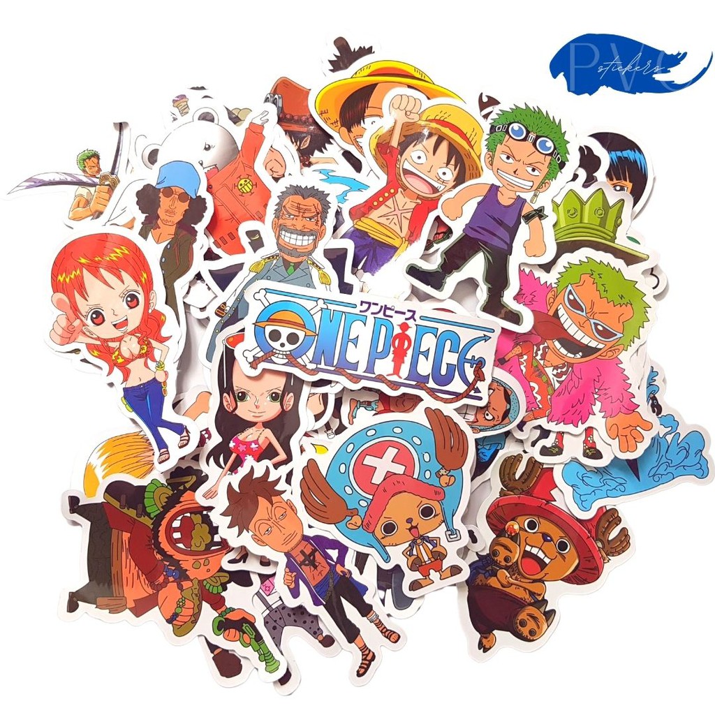 [HCM]Stickers nhân vật One Piece lớn 100 miếng anime Vua Hải Tặc kháng nước