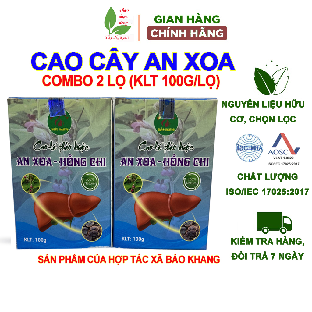 2 lọ cao cây an xoa Bảo Khang, cao an xoa, nấm hồng chi rừng, cho người men gan cao, gan nhiễm mỡ, mát gan, giải độc gan TN