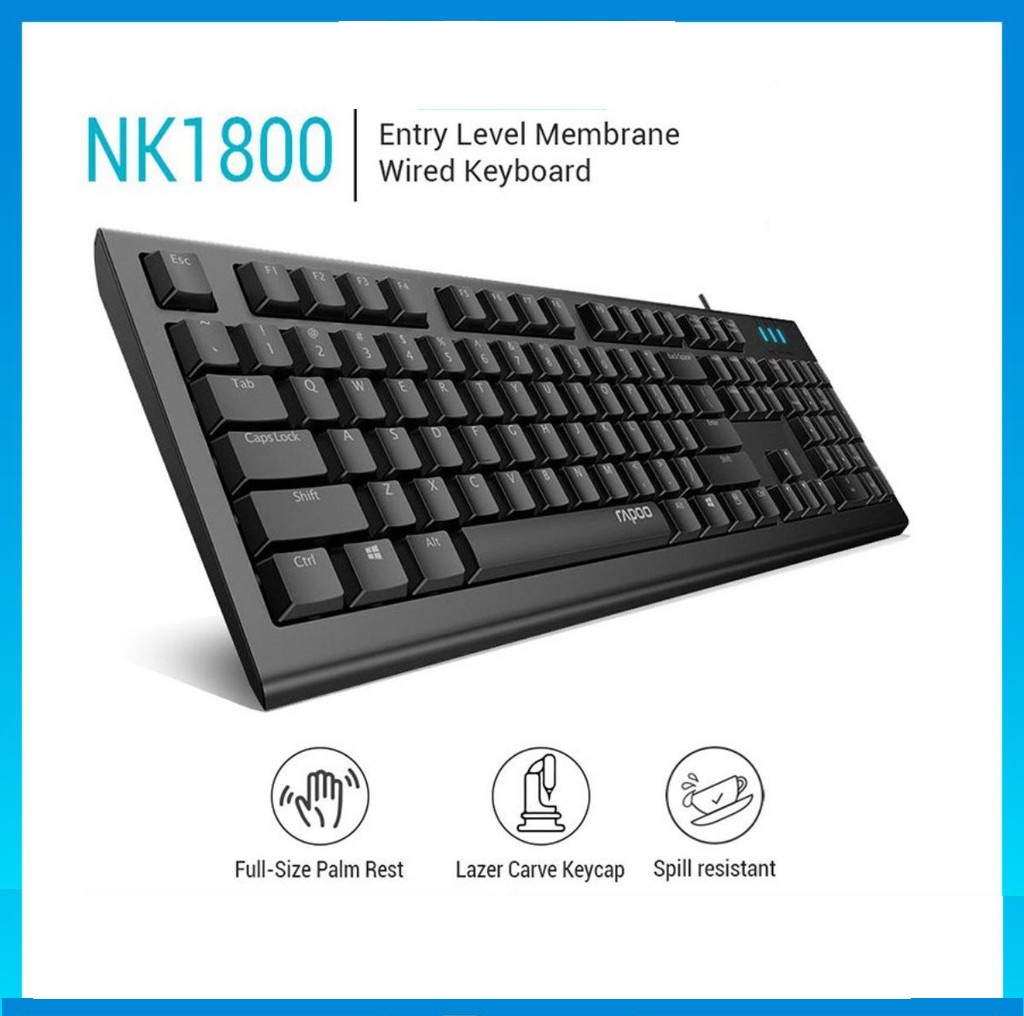 Bàn phím có dây rapoo nk1800