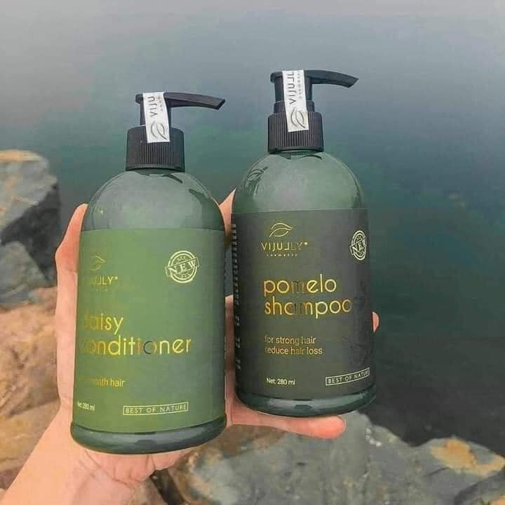 Combo 1 chai dầu gội bưởi 280ml + 1 chai xịt tinh dầu bưởi vijuly 100ml kích thích mọc tóc chỉ trong 7 ngày