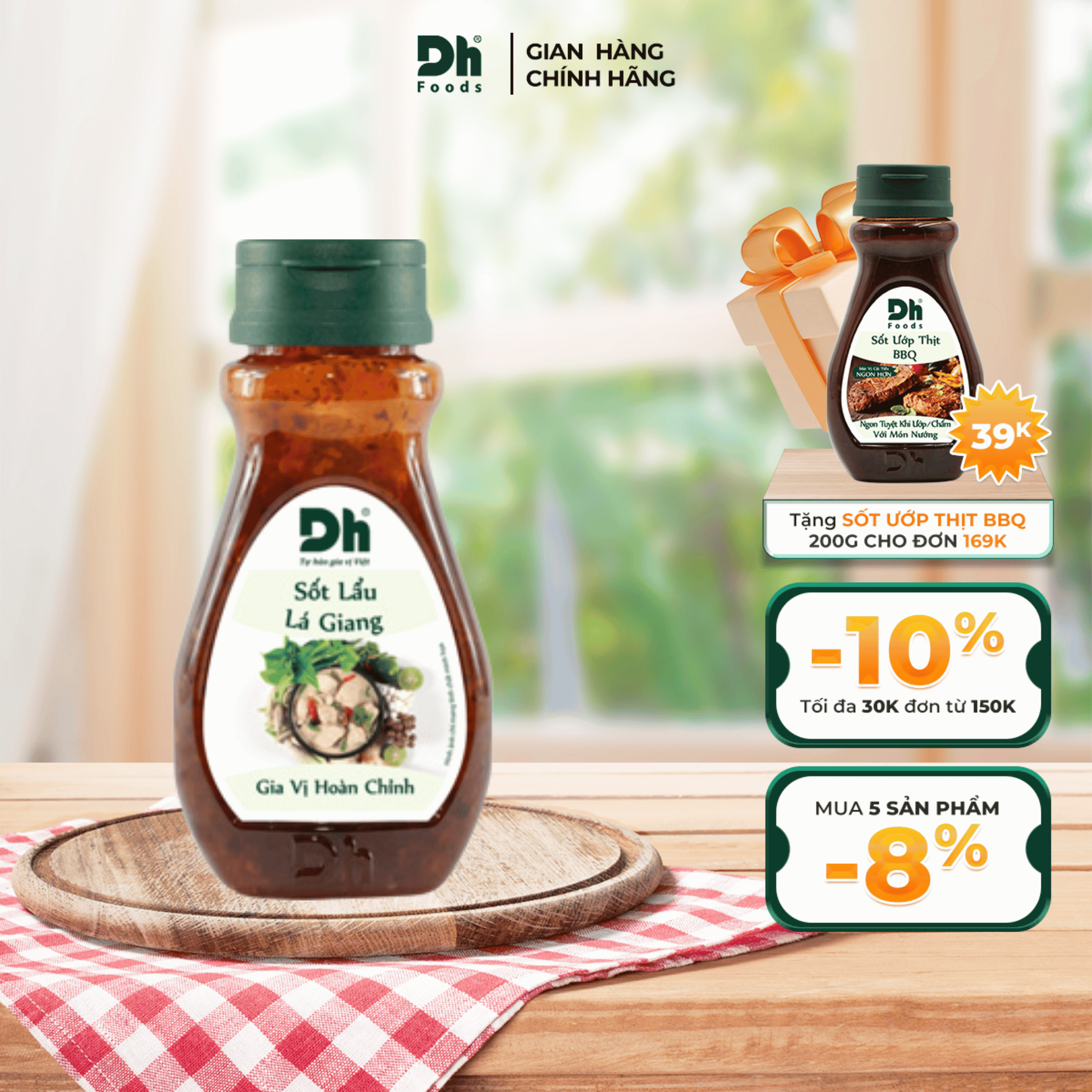 Sốt lẩu lá giang 200gr dh foods