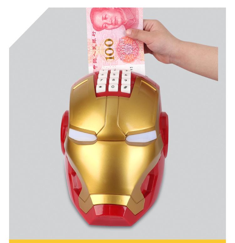 [SIÊU ƯU ĐÃI] Két Sắt Mini Thông Minh Hình Iron Man Mechanic Cao Cấp, Két sắt mini hình Iron Man, Két Đựng Tiền Mini Thông Minh Hình Siêu Anh Hùng Iron Man, Hộp Tiết Kiệm Tiền Người Sắt Ironman Có Khóa - Két Sắt Mini