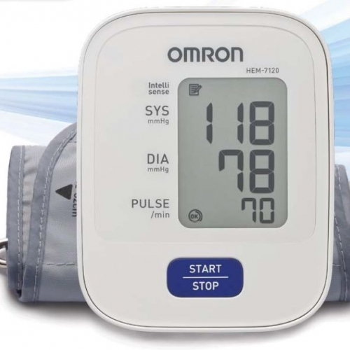 Máy đo huyết áp và nhịp tim bắp tay OMRON HEM-7120 Bảo hành chính hãng