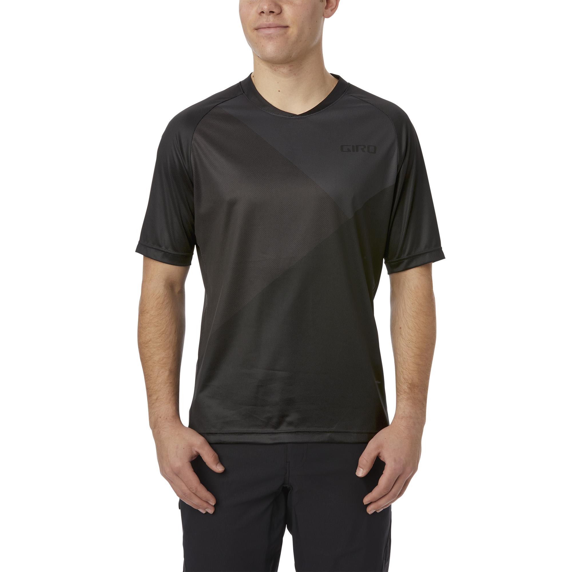 Áo đạp xe nam giro roust jersey - black charcoal shadow