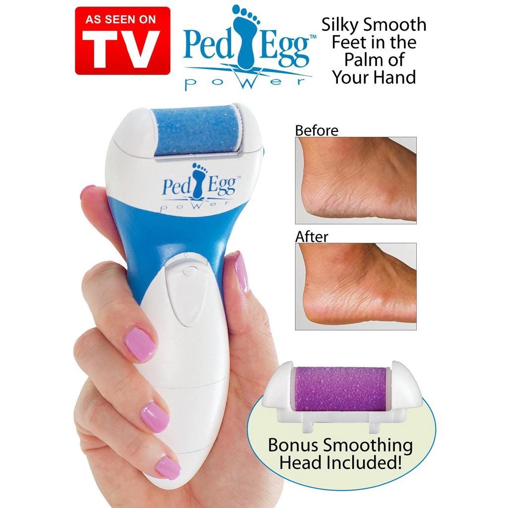 Máy tẩy tế bào chết chà gót chân Ped Egg power - Máy masaga chân tay tẩy mọi vết bẩn chai sần cho đôi chân đôi tay mềm mại mịn màn