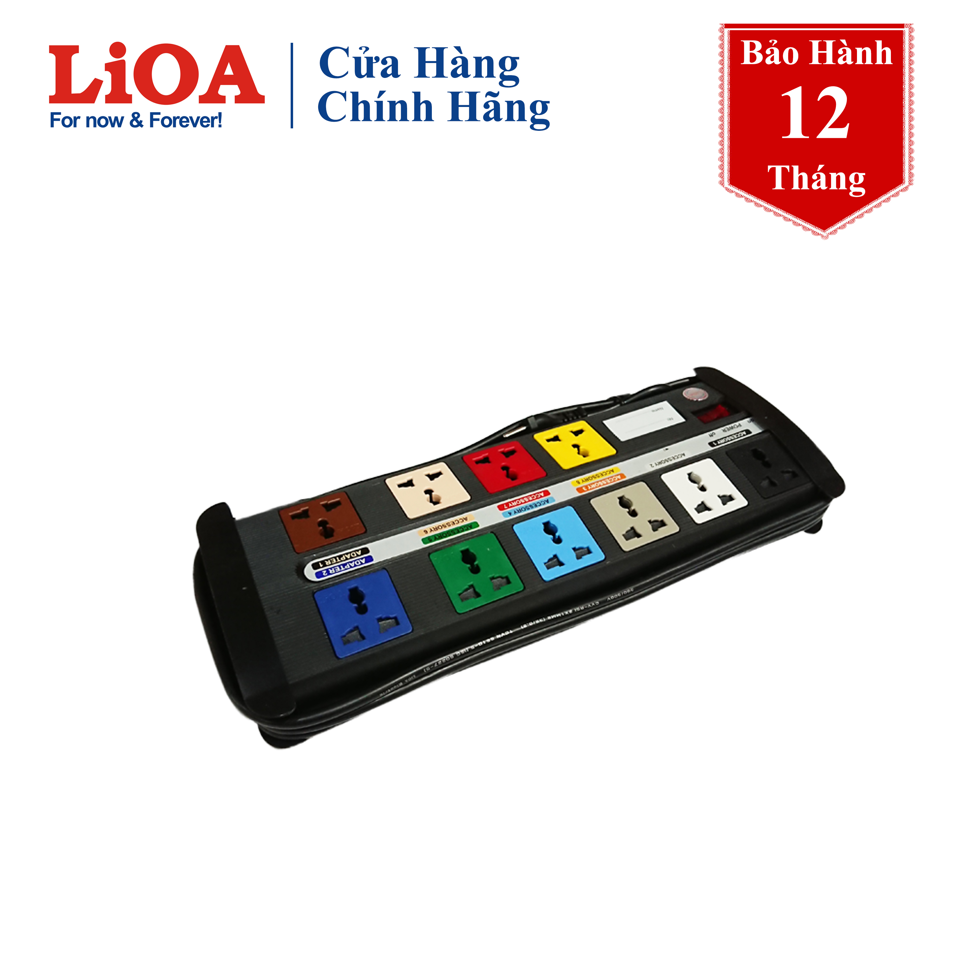 Ổ cắm điện đa năng LiOA 10 ổ cắm (10D-S3-3)