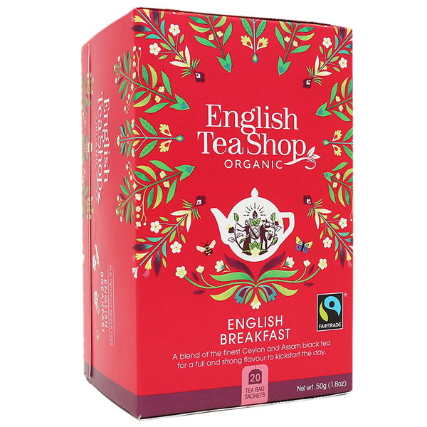 Trà túi lọc hữu cơ organic English Tea Shop English Breakfast