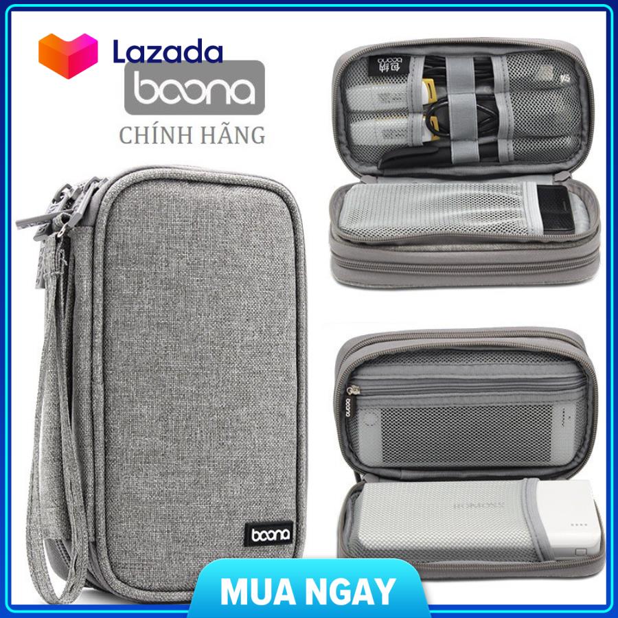 Túi đựng điện thoại sạc dự phòng Baona / Boona dáng dài kiêm hộp đựng phụ kiện điện tử ổ cứng di động BN-E003 E001