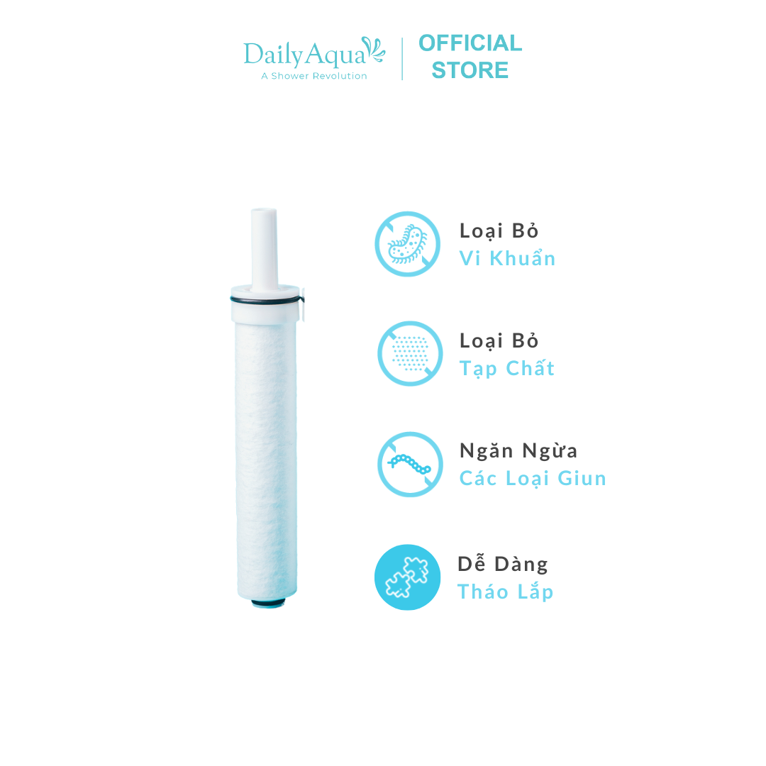 Lõi lọc nước vòi sen daily aqua - 1 lõi lọc nước tắm - quà tặng
