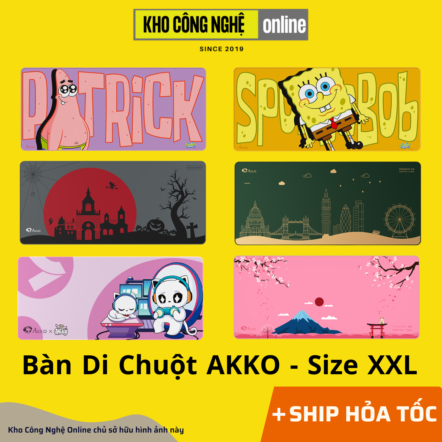 Pad chuột / bàn di chuột / lót chuột akko size xxl - hàng chính hãng